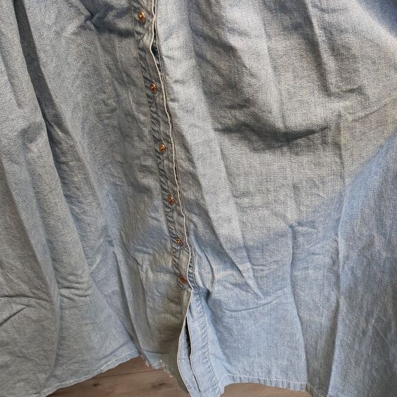 Vintage Guess Sleeveless Denim Button Up Dress Women's 4/5 - Picture 4 of 10